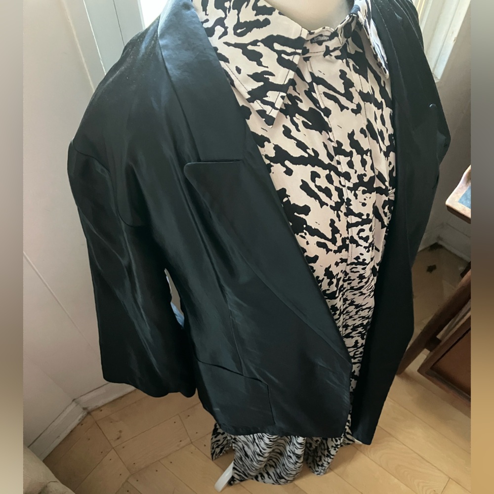 Dries Van Noten Black Shiny Blazer